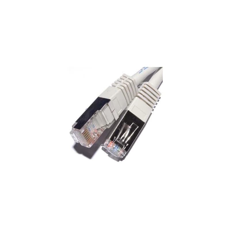 Síťový LAN kábel FTP patchcord, Cat.5e, RJ45 samec - RJ45 samec, 50 m, tienený, sivý, economy, DOPRODEJ 2