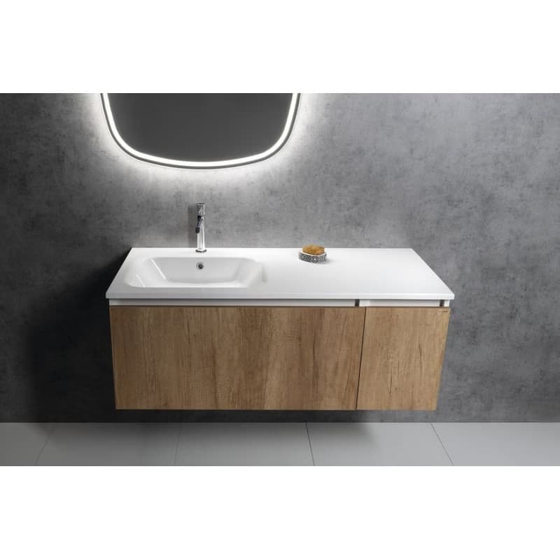SAPHO - ARECA umývadlo 101x51,5cm, liaty mramor, ľavé, biela AC101L 3