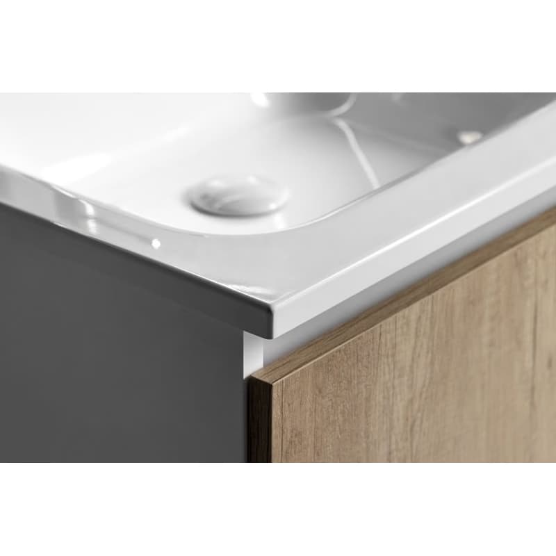 SAPHO - ARECA umývadlo 101x51,5cm, liaty mramor, ľavé, biela AC101L 6