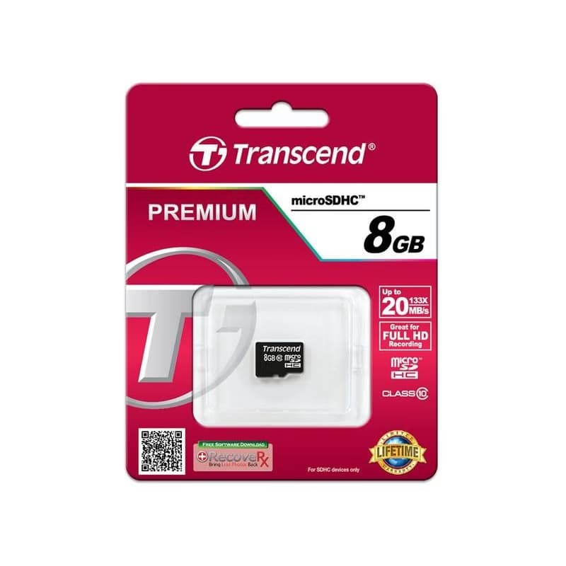 TRANSCEND MicroSDHC karta 8GB Class 10 8GB, bez adaptéra 2