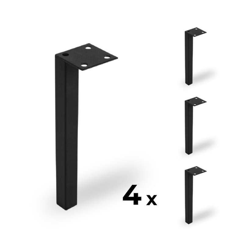 Elvisia Kovové nohy SIMPLE L-150 | čierna 4ks 1