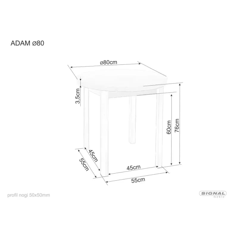 Stôl Adam fi80 2