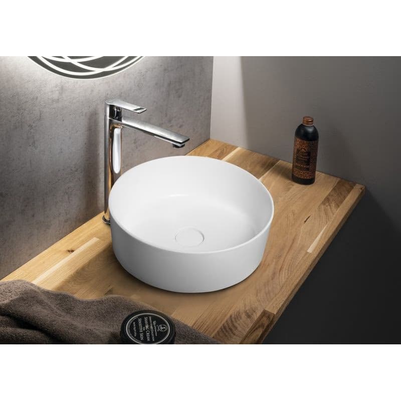 SAPHO - THIN umývadlo na dosku, priemer 38cm, bielá mat WN548 4