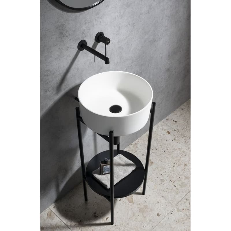 SAPHO - THIN umývadlo na dosku, priemer 38cm, bielá mat WN548 5