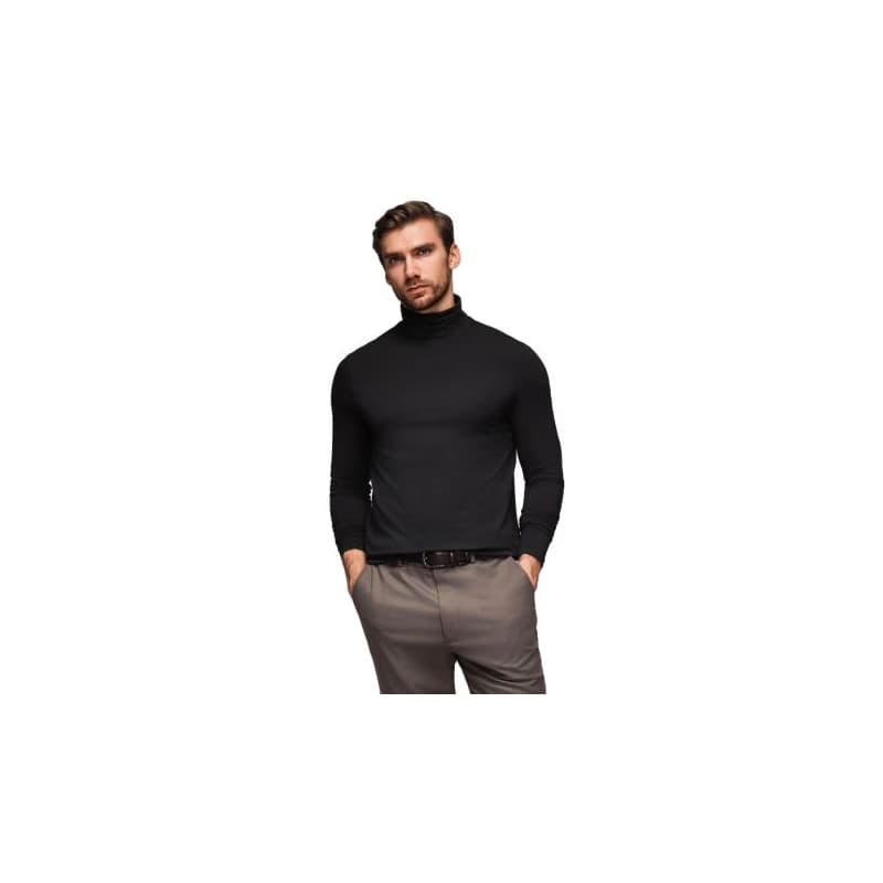 Pánske tričko s dlhým rukávom OMBRE Longsleeve OM-LSCL-0130 V-1 black 1