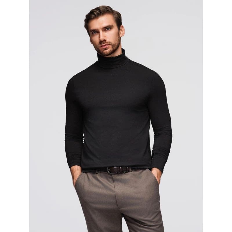 Pánske tričko s dlhým rukávom OMBRE Longsleeve OM-LSCL-0130 V-1 black 2