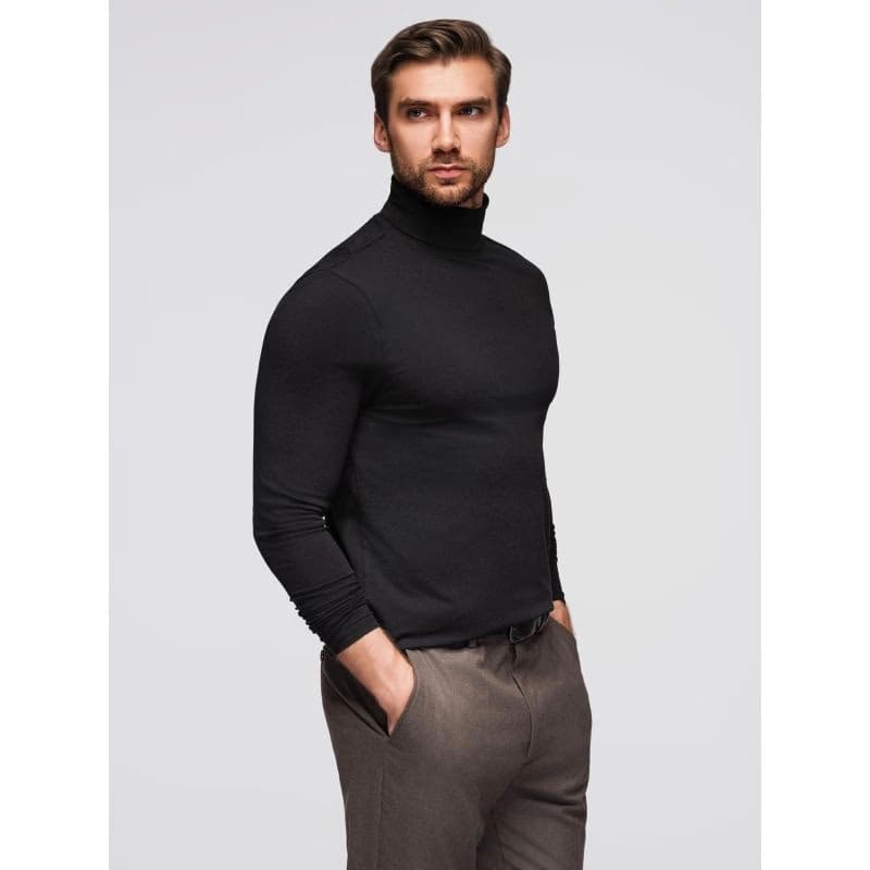Pánske tričko s dlhým rukávom OMBRE Longsleeve OM-LSCL-0130 V-1 black 3