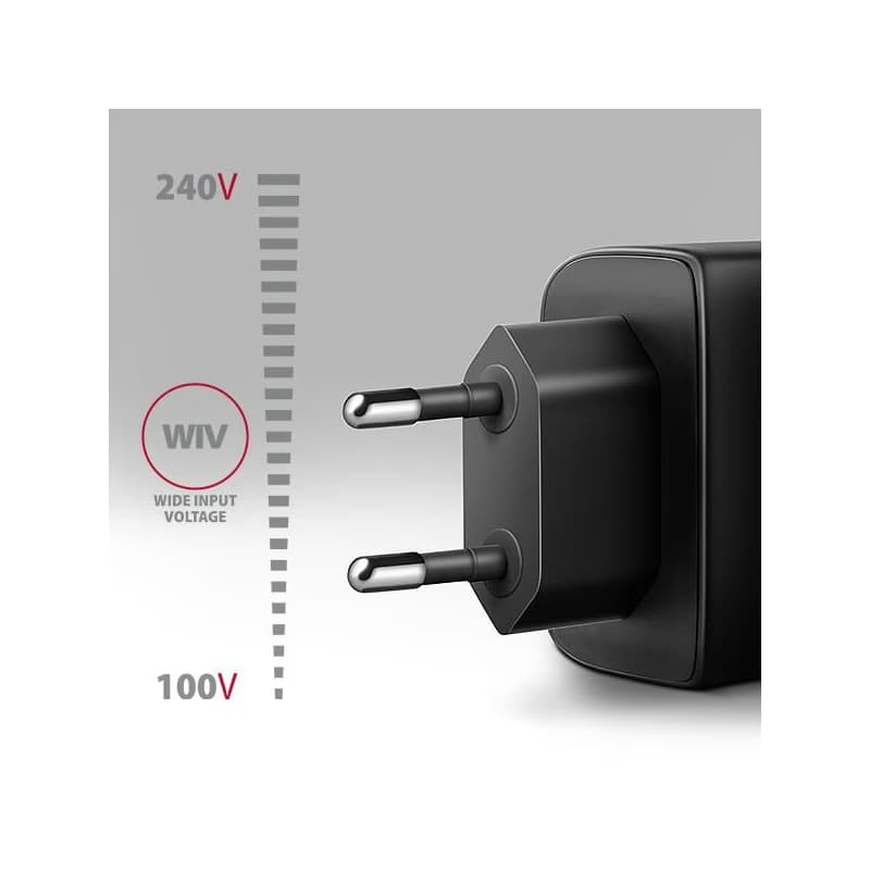 AXAGON ACU-PQ45 GaN nabíjačka do siete 45W, 2x port (USB-A + USB-C), PD3.0/PPS/QC4+/SFC 2.0/AFC/Apple 3