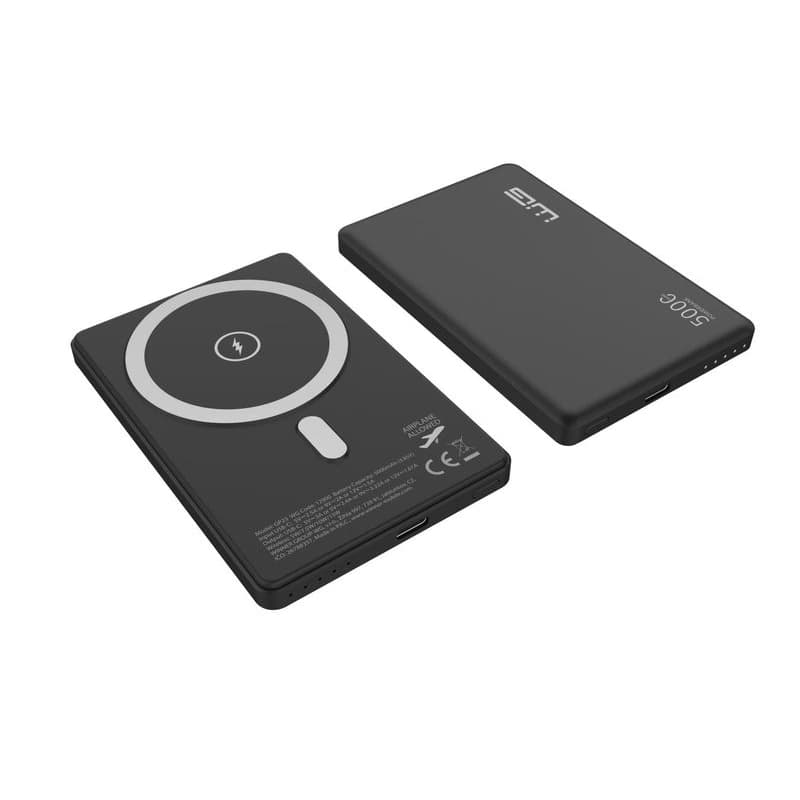 WG - Power Bank 5000 mAh, bezdrôtová 15W + PD 20W, čierna 1