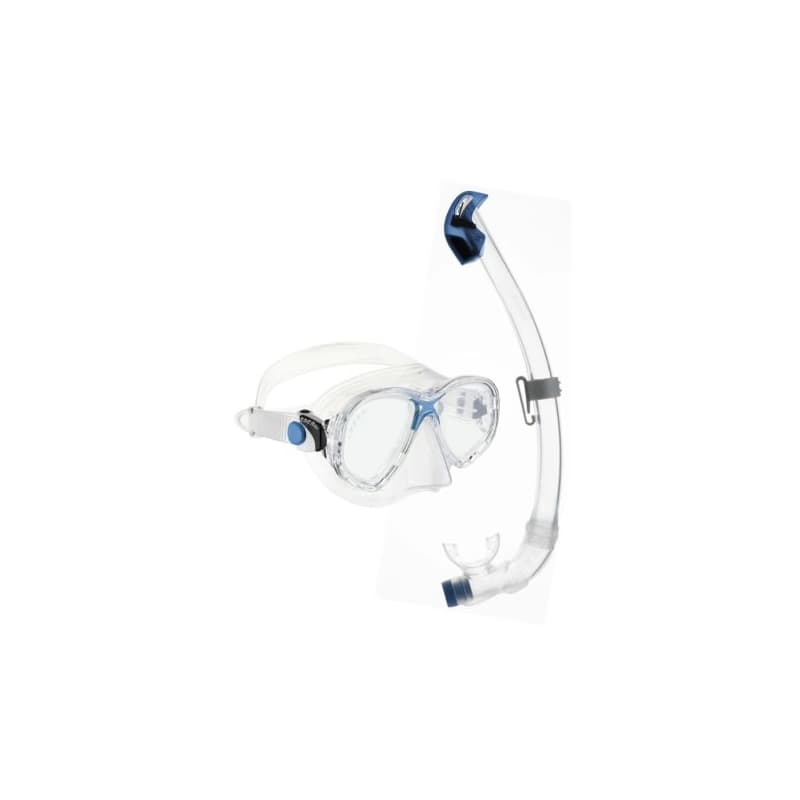 Juniorský potápačský šnorchlovací set CRESSI MAREA JUNIOR + SEAL DRY JUNIOR COMBO CLEAR AZURE 1
