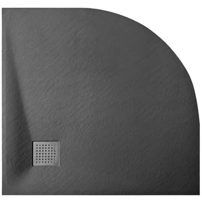 Vanička polokrúhla Vexo 90x90 čierna 1