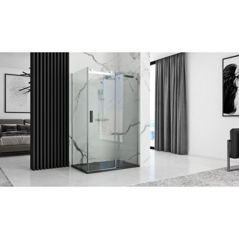 REA - Sprchová vanička Black Rock 80x120 čierna REA-K4579 4