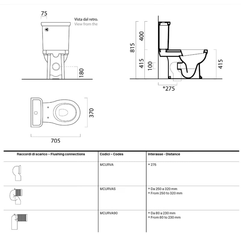 GSI - CLASSIC WC kombi, spodný/zadný odpad, biela ExtraGlaze 871711 4
