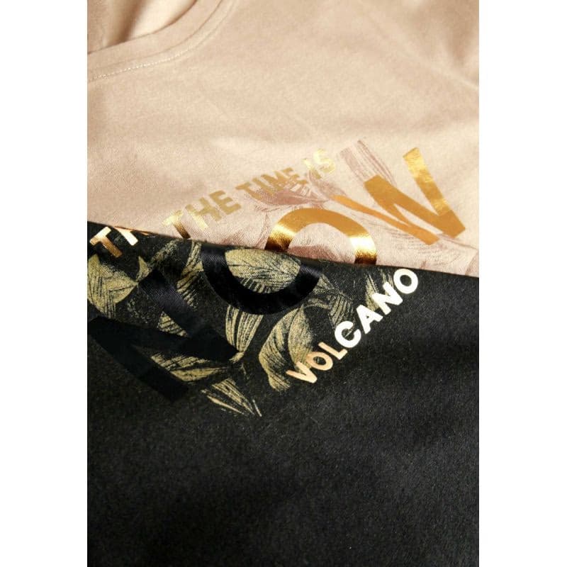 Dámske tričko s krátkym rukávom VOLCANO T-NOW-501-BEIGE 5