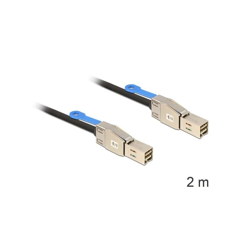 Delock Kábel Mini SAS HD x 4 SFF 8644 samec > Mini SAS HD x 4 SFF 8644 samec 2 m 1
