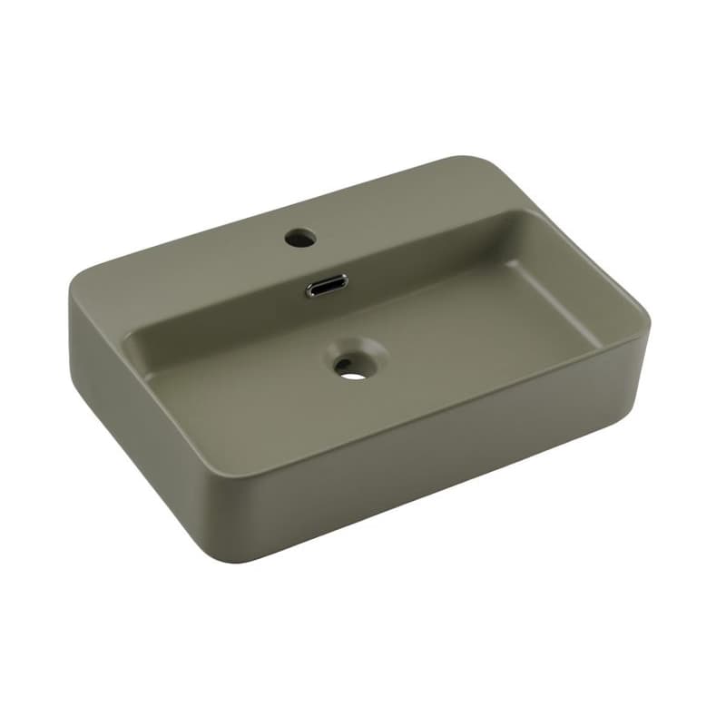 ArtCom Keramické umývadlo TRUST 2 E-6282 | zelený mat 55 cm 1