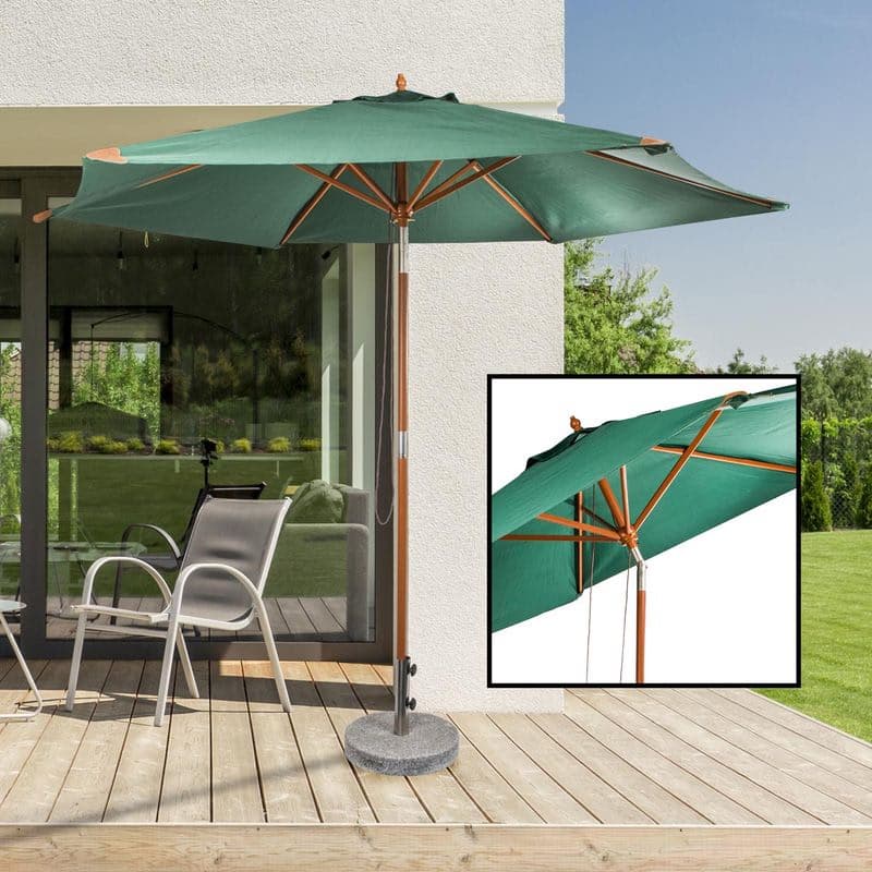 Drevený slnečník s UV 50+, 300 cm 1