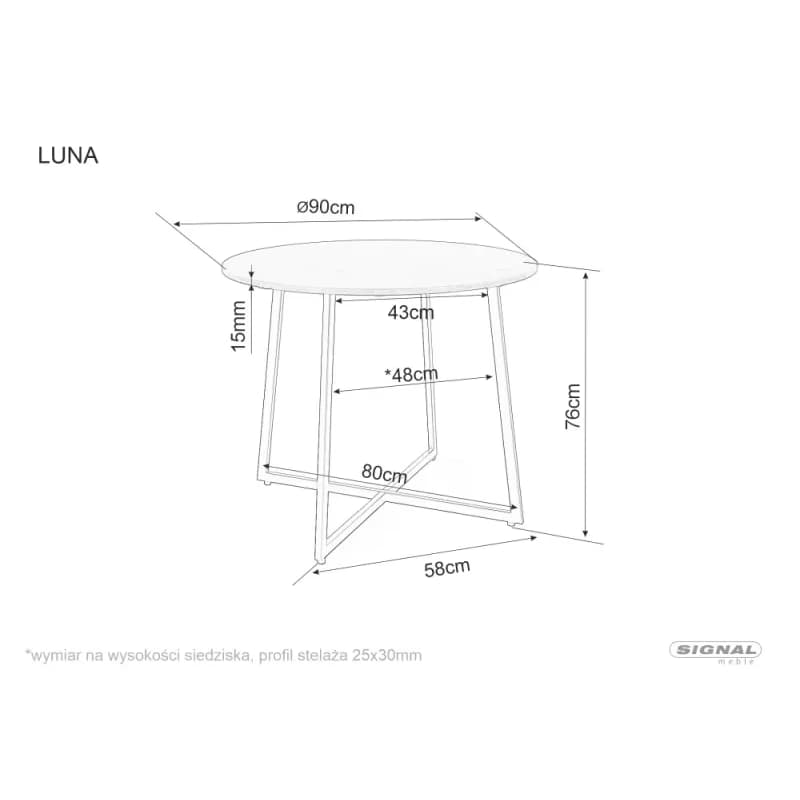 Stôl Luna 4