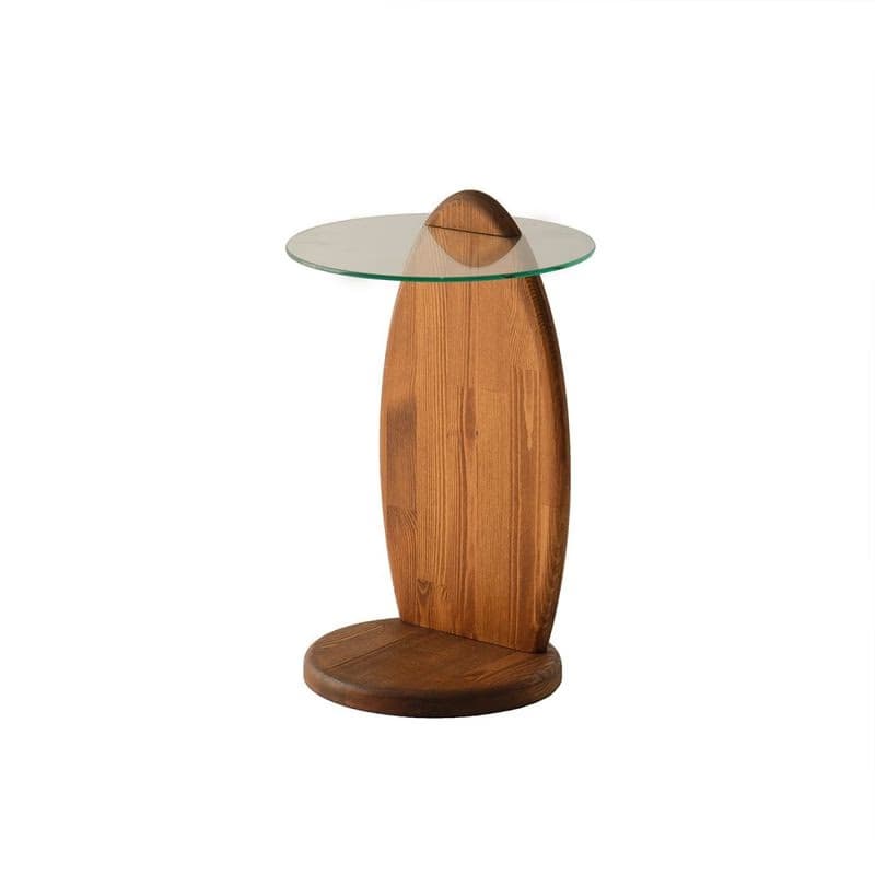 Príručný stolík / Odkladací stolík Surf - Chesnut, Transparent 2