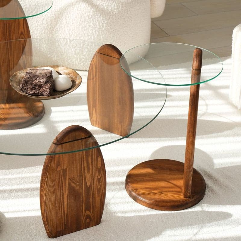 Príručný stolík / Odkladací stolík Surf - Chesnut, Transparent 6