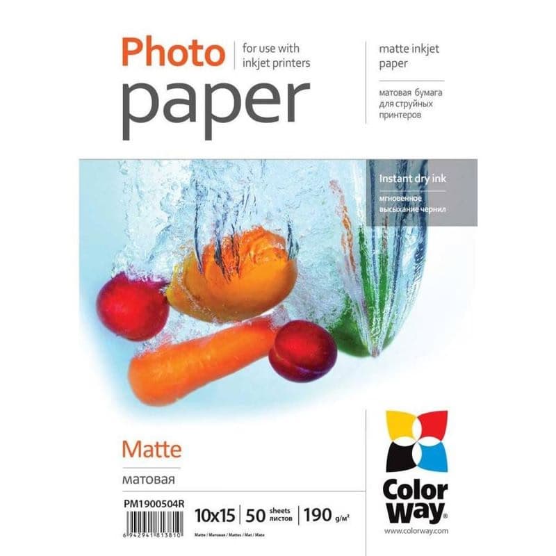 Fotopapier Matte 10 x 15 50 ks COLORWAY 1