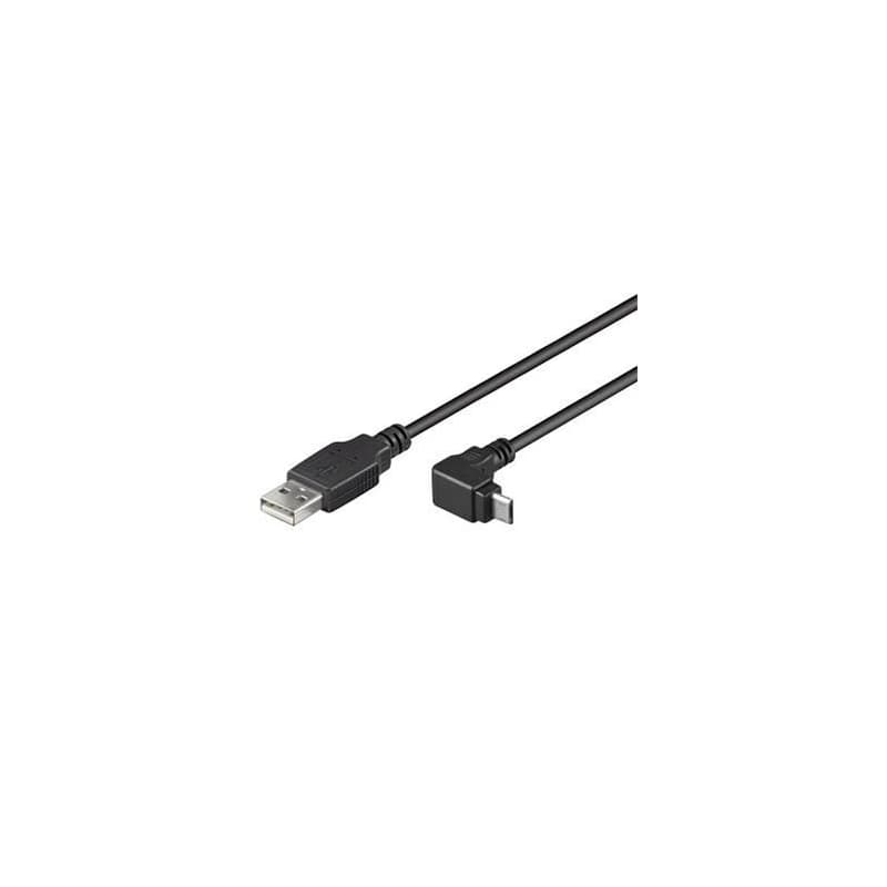 PremiumCord Kábel micro USB 2.0, AB, 90 °, 3m