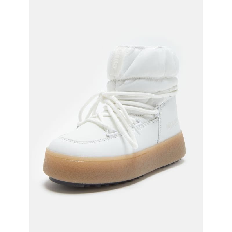 Dievčenské členkové zimné topánky MOON BOOT JTRACK LOW NYLON WP, 002 white 2