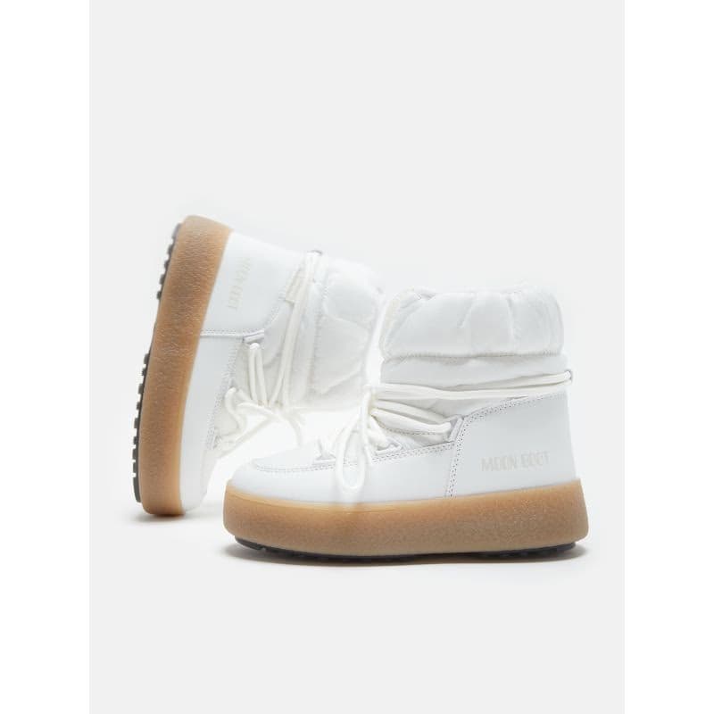 Dievčenské členkové zimné topánky MOON BOOT JTRACK LOW NYLON WP, 002 white 3