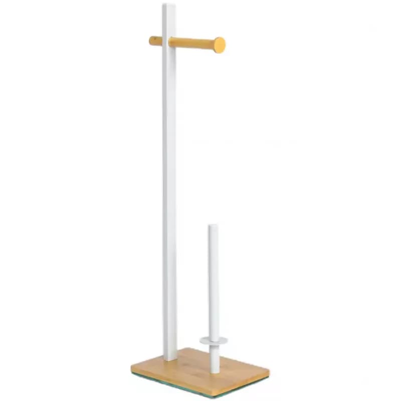 Stojan Wc Biela/Bambus Bpl0035b 1