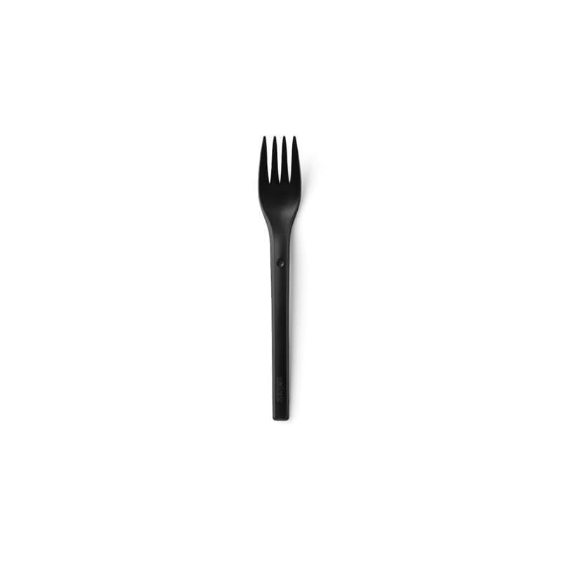 REFORK - Vidlička z prírodného materiálu, black, 25ks