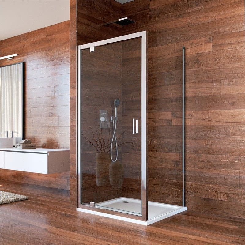Mereo Sprchovací kút, Lima, štvorec, pivotový, 90x90 cm, chróm ALU, sklo Číre CK86923K 3