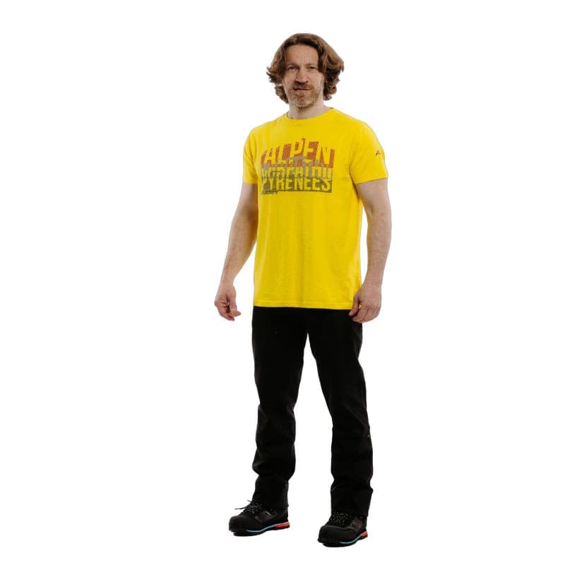 Pánske turistické tričko s krátkym rukávom EVERETT Tee ALKAPY yellow 2