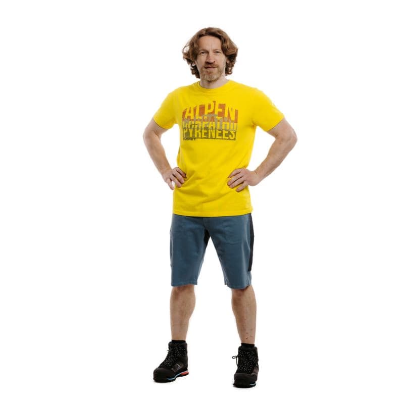 Pánske turistické tričko s krátkym rukávom EVERETT Tee ALKAPY yellow 3
