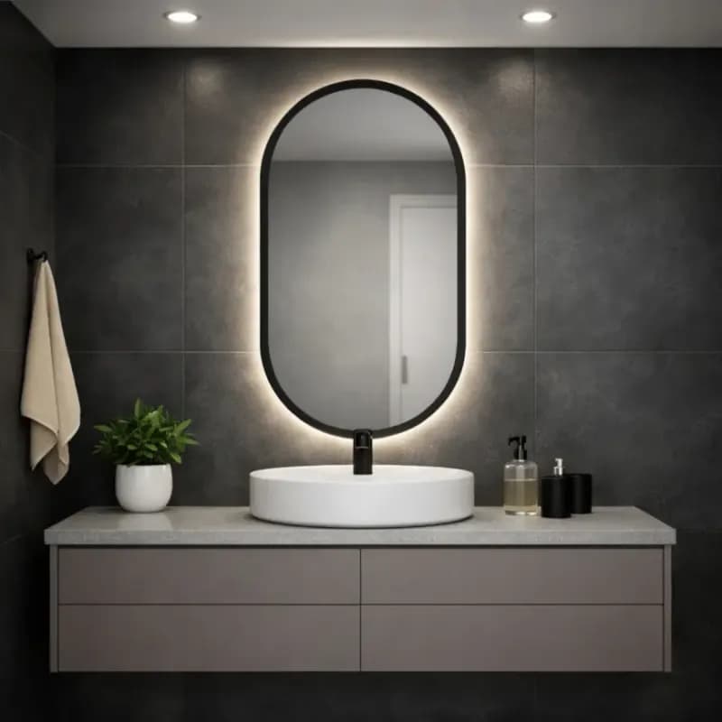 Zrkadlo 74 LED oválny cz 50x90