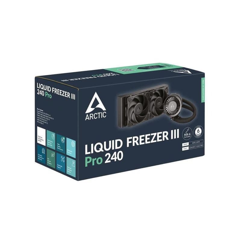 ARCTIC Vodný chladič Liquid Freezer III 240 Pro, 2x120mm, AM5, LGA1851, čierna 5