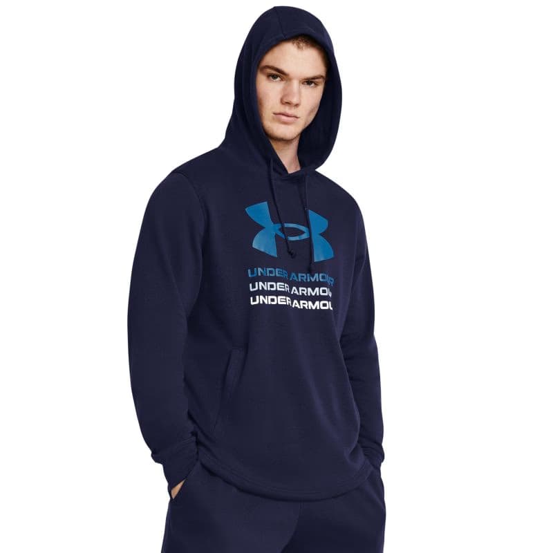 Pánska mikina s kapucňou UNDER ARMOUR UA Rival Terry Graphic Hood-BLU 3