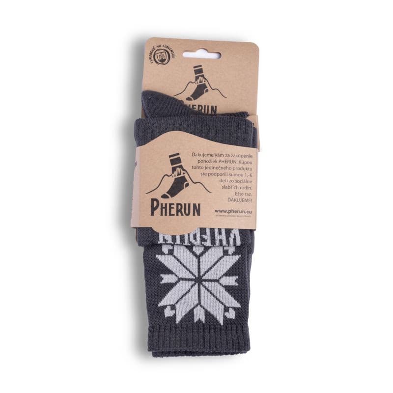 Turistické ponožky PHERUN Decent Black Retro 39-42 2