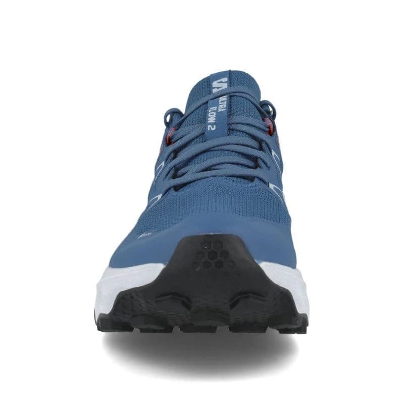 Pánska bežecká trailová obuv SALOMON Ultra Flow 2 GTX M dark blue ballad blue cherry tomato 5