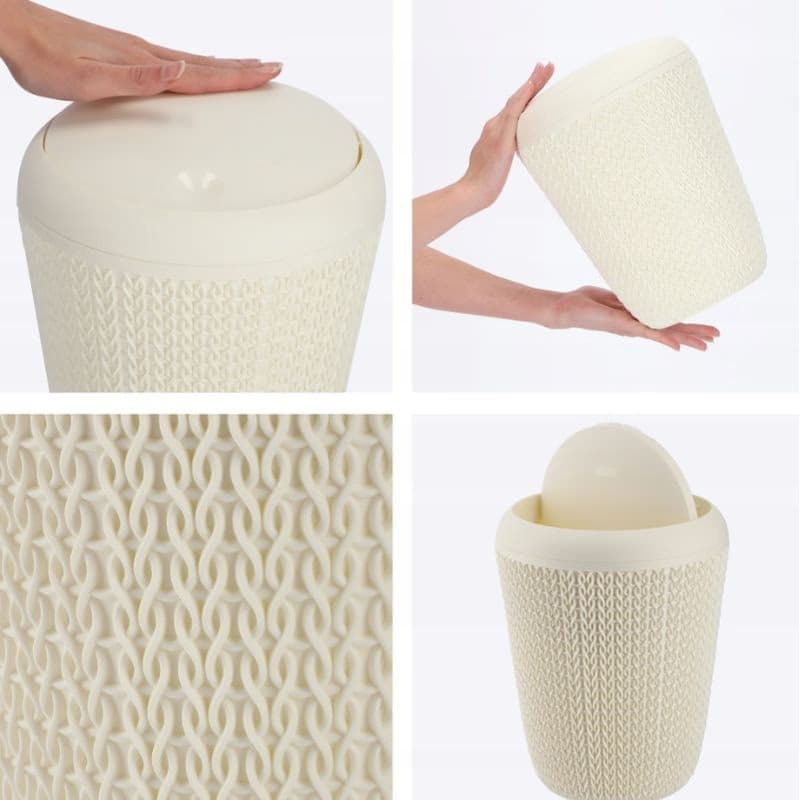 CURVER Kúpeľňový kôš KNIT 7l | krémová 5