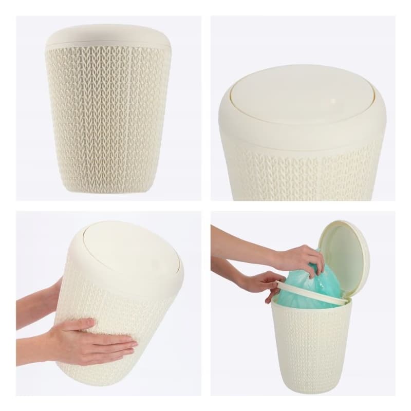 CURVER Kúpeľňový kôš KNIT 7l | krémová 6