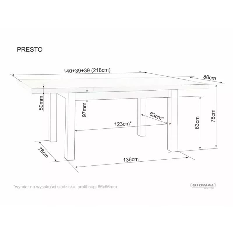 Stôl Presto 2