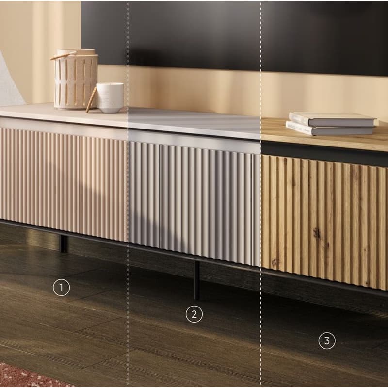 Dig-net nábytok TV stolík SWING TR-05 s LED osvetlením | dub artisan 5