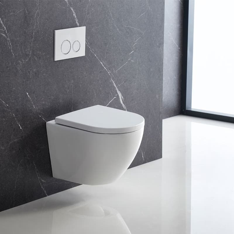 Mereo WC závesné kapotované, Smart Flush RIMLESS, 490x370x360, keramické, vr. sedátka CSS126 VSD82T2 4