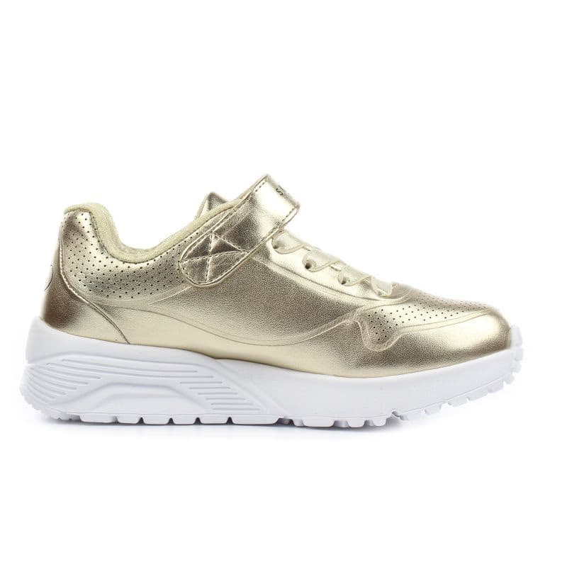 Dievčenská rekreačná obuv SKECHERS Uno Lite Chrome Steps gold 2