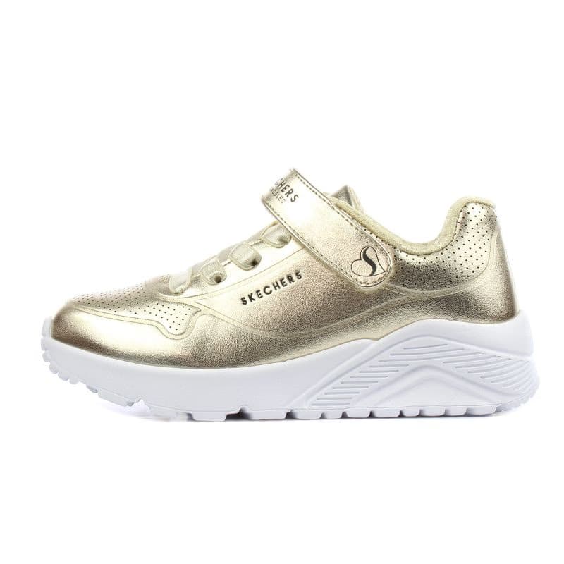 Dievčenská rekreačná obuv SKECHERS Uno Lite Chrome Steps gold 3