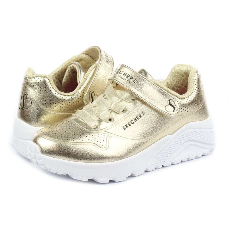 Dievčenská rekreačná obuv SKECHERS Uno Lite Chrome Steps gold 5