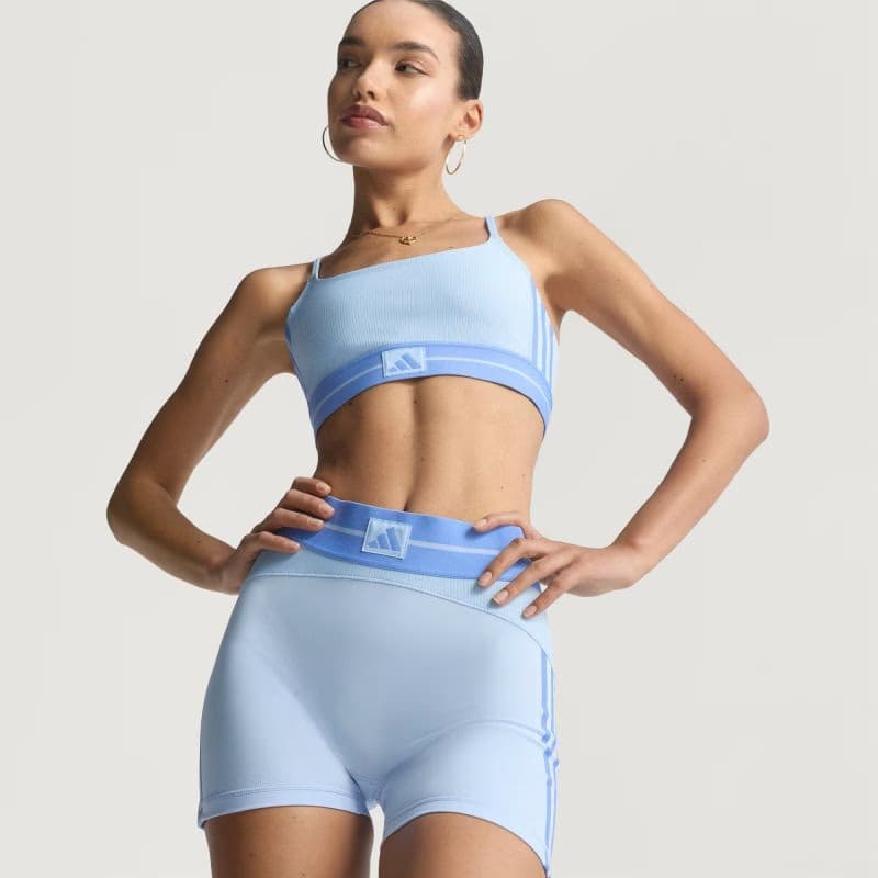 Dámske tréningové kraťasy ADIDAS HYG RIB 1 4 GLOBLU BLUFUS 2