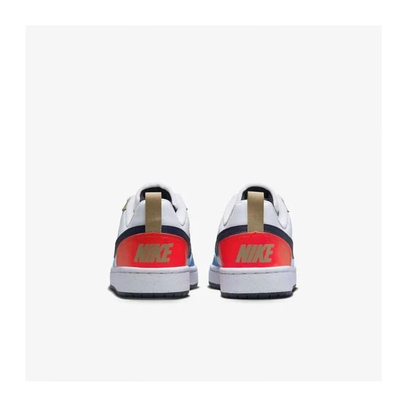 Chlapčenská rekreačná obuv NIKE Court Borough Low Recraft Jr white light crimson blue beyond thunder blue 4