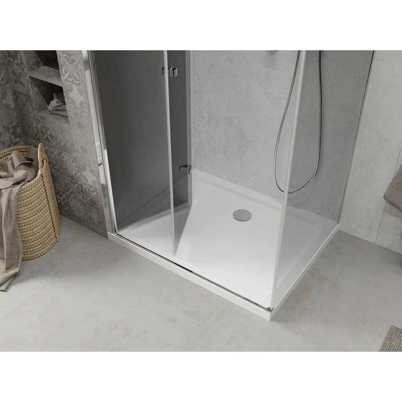 MEXEN/S - Lima sprchový kút 90x100, grafit, chróm + biela vanička so sifónom 856-090-100-01-40-4010 6
