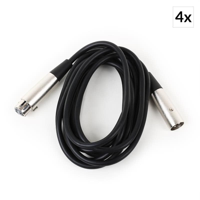 FrontStage sada štyroch XLR káblov, 3 m, samec na samica 1